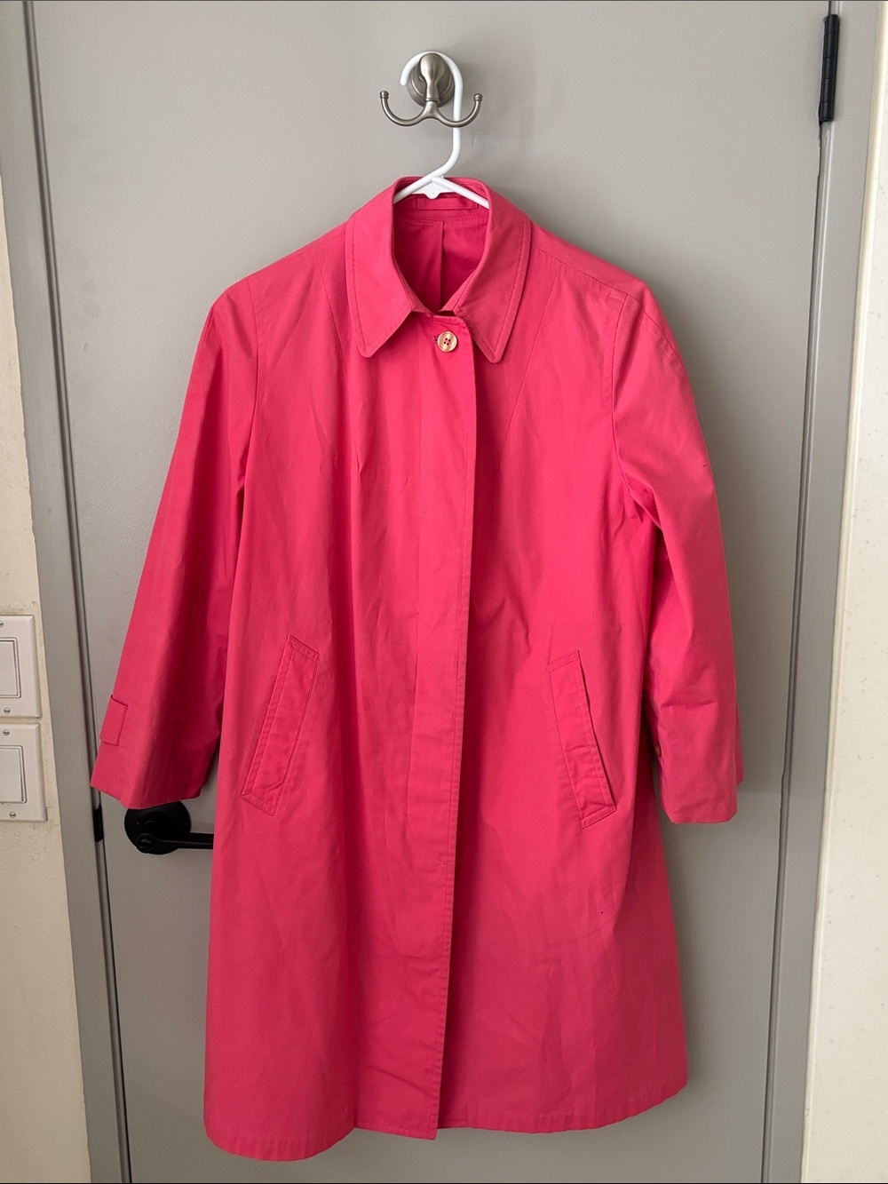 Vintage London Fog Pink Trench Coat 10P Petite